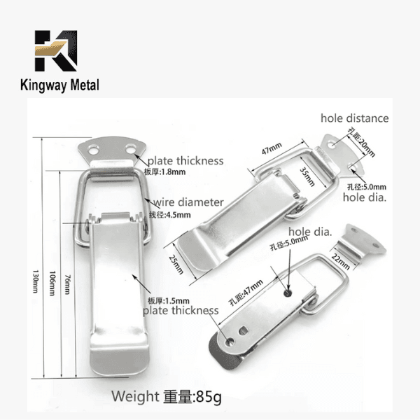 Small Stainless Steel Case Latch KM-LH-0155-130SA
