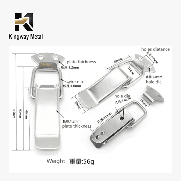 Small Stainless Steel Case Latch KM-LH-0157-110SA