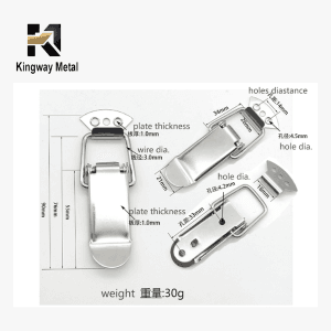 Small Stainless Steel Case Latch KM-LH-0159-090SA