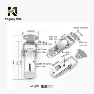 Small Stainless Steel Case Latch KM-LH-0162-076SA