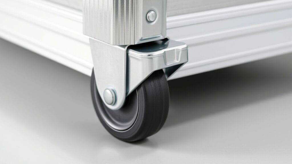 Blue Flight Case Castor Wheels: Why Color, Strength, and Mobility Matter | Kingway Metal Blue Castor Wheels For Flight Cases Strength Mobility 0001 1024x576