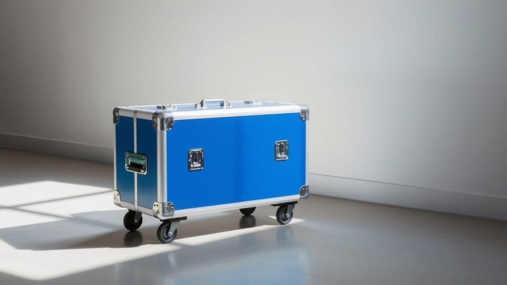 Blue Flight Case Castor Wheels: Why Color, Strength, and Mobility Matter | Kingway Metal Blue Castor Wheels For Flight Cases Strength Mobility 0005 1024x576