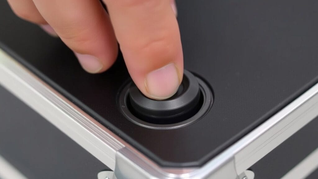 how to fit rubber feet on flight case kingway metal 0002