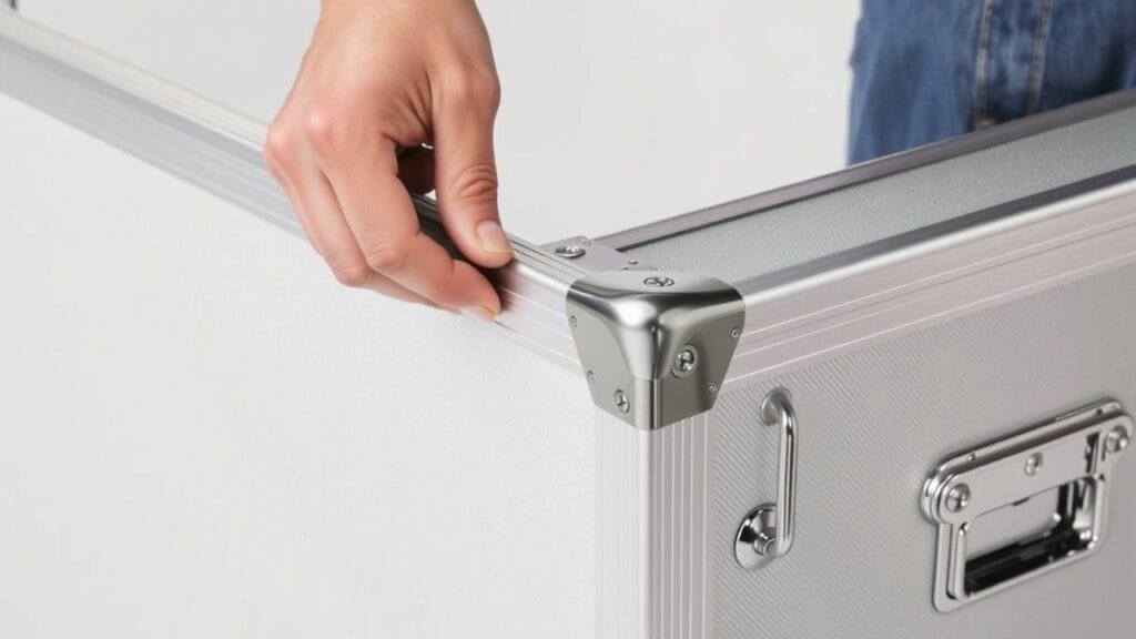 how to install flight case corner braces 0003